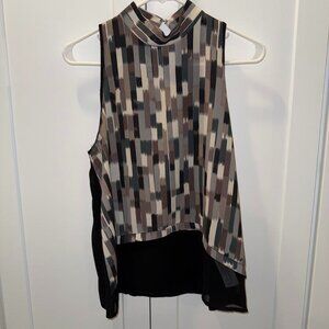 Black and grey Zara top with a touch of elegance